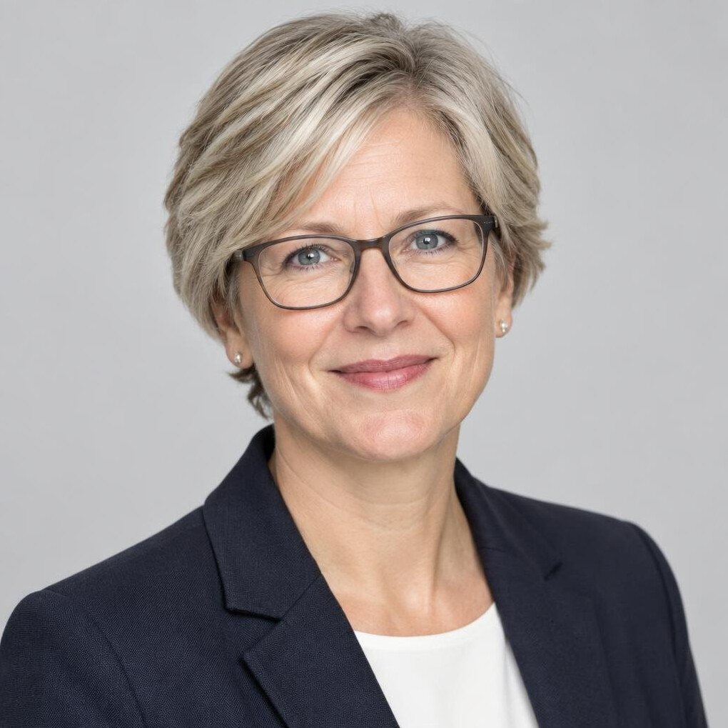 Portrait of a German female sociology professor smiling