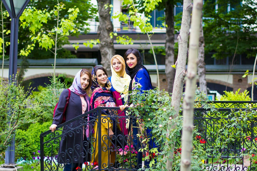 Group portrait of a diverse research team standing together