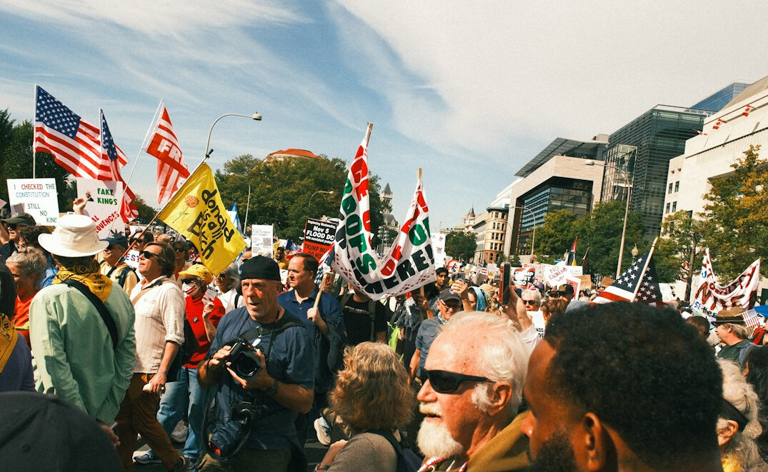 crowd at public rally