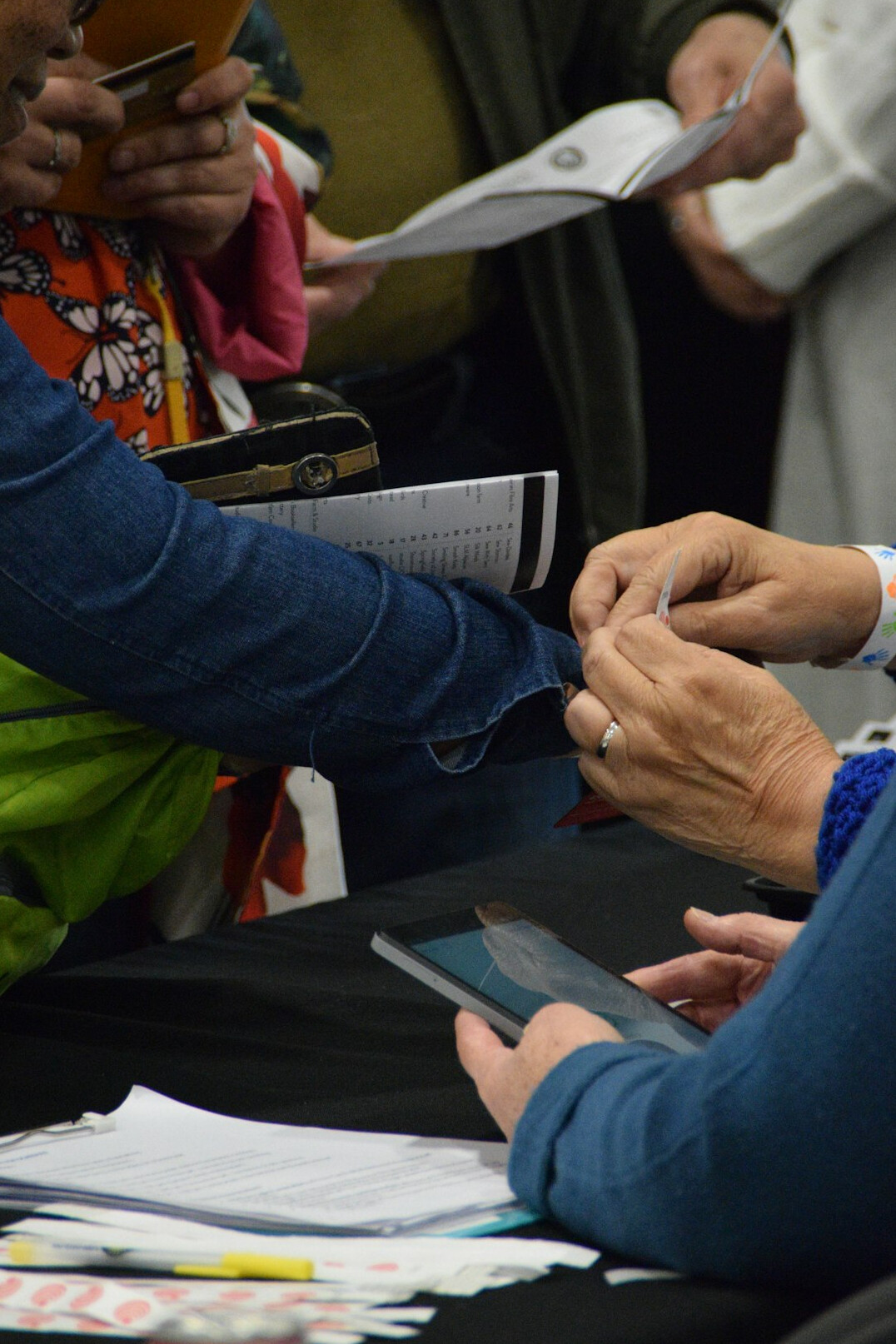 people voting in election